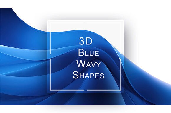 3D Blue Wavy Shapes: Elevating Your Visual Identity with Premium Quality