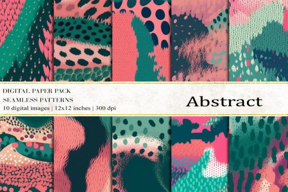 Abstract Memphis Digital Papers for Bold Design