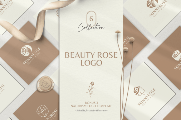 Beauty Rose Logo Collection BONUS: A Modern Minimalist Solution for Your Brand