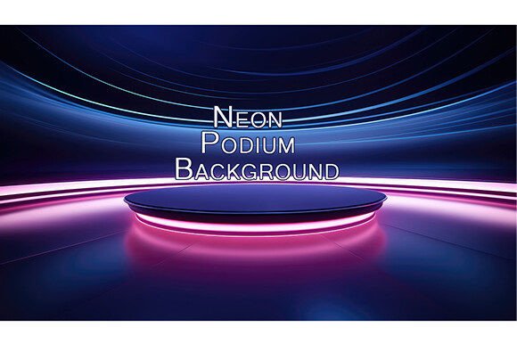 Elevate Your Visual Identity with a Neon Podium Background