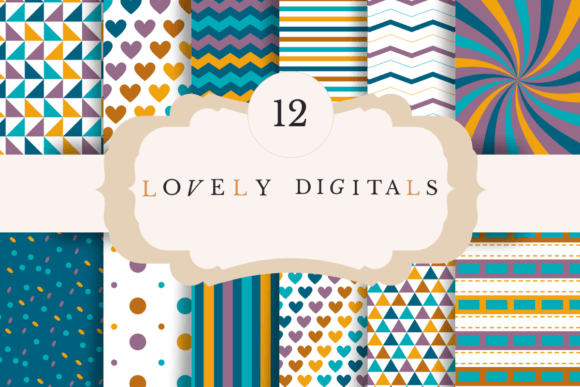 Fun Retro: Elevating Your Creative Projects with Authentic 12-Color Digital Patterns
