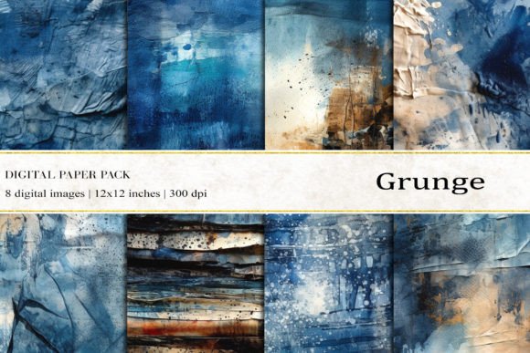 Indigo Grunge Digital Papers: The Ultimate Textured Foundation for Creative Projects