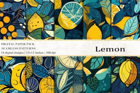 Lemon Digital Papers: A Fresh Palette for Every Creative Project