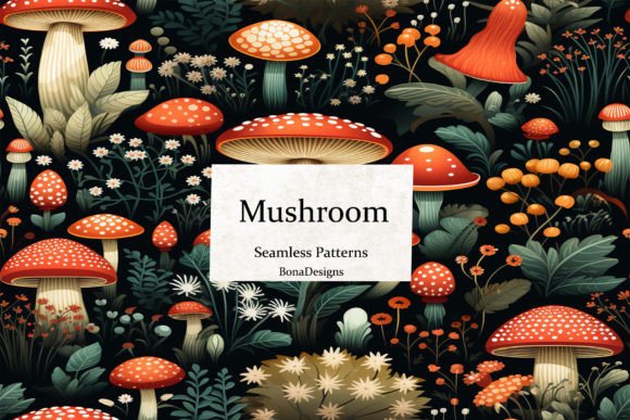 Mushroom Seamless Pattern