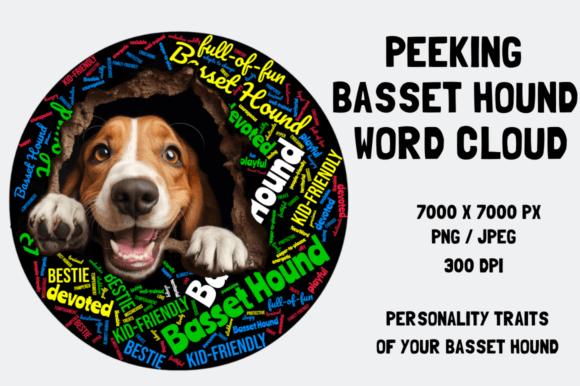 Peeking Basset Hound Word Cloud: A Detailed Evaluation for Creative Projects