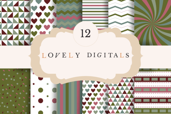 Retro Pattern Digital Papers for Creative Projects