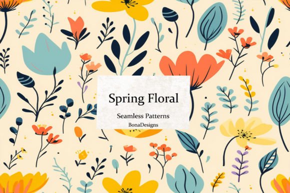 Spring Floral Seamless Pattern: Creative Digital Paper