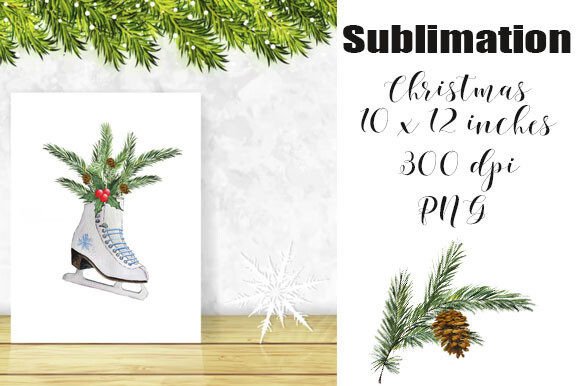 Sublimation Watercolor Christmas PNG