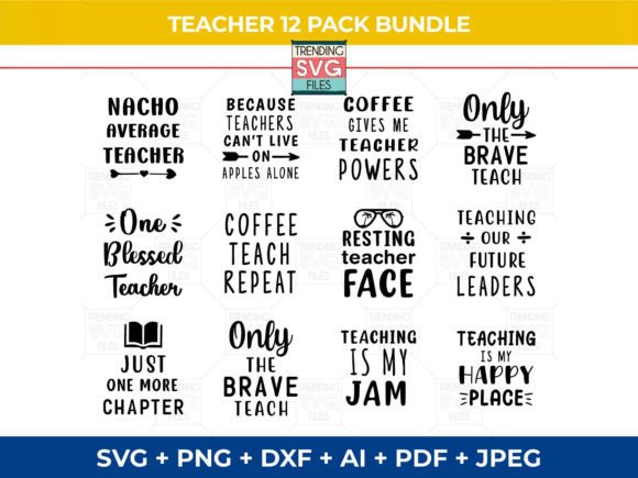 Teacher Svg Bundle: 72 Files for Creative Projects