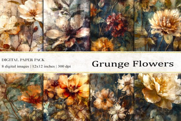 Transforming Creative Projects with Ivory Grunge Flowers Digital Papers