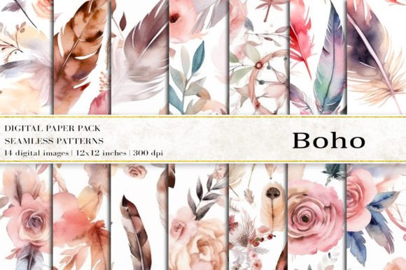 Watercolor Boho Digital Papers: Integrating Organic Texture into Professional Workflows