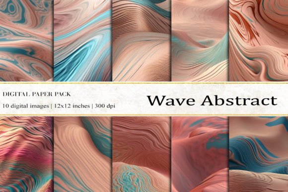 Wave Abstract Digital Papers: A Creative Resource for Modern Design
